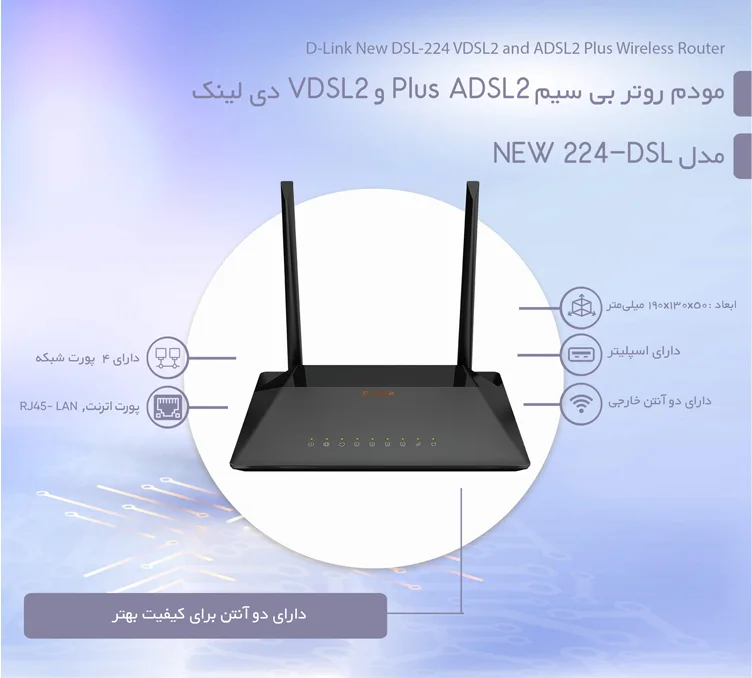 DSL-224 NEW-VDSL-ADSL2 Plus-1001