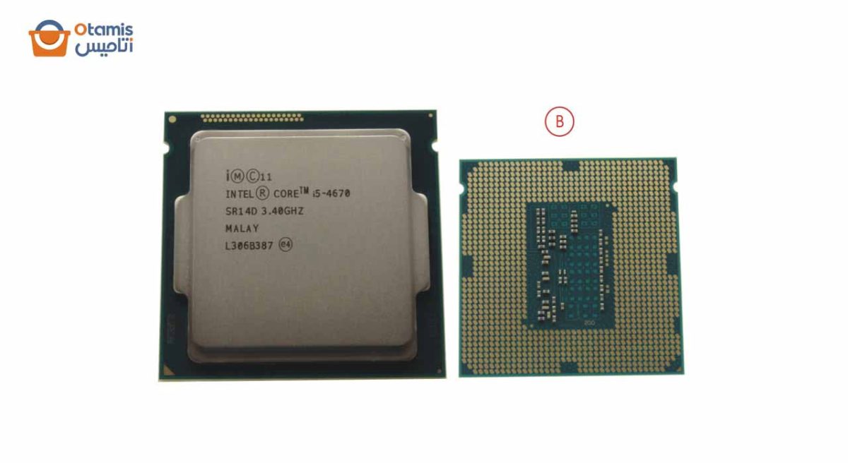 تصویر داخلی پردازنده مرکزی مدل Core i5-4670